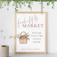 Fresh off the Market Guest Book Sign Bridal Shower