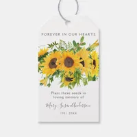 Sunflowers Seed Packet Memorial Funeral Favor Tag