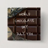 World Chocolate Day July 7th Button