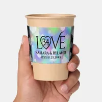 Elegant 34th Opal Wedding Anniversary Celebration Coffee Cup Sleeve