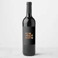 Eat Drink And Be Scary Graphic Wine Label