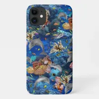 Under the Sea Dolphins and Coral Reef iPhone 11 Case