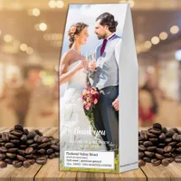 Custom Photo Newlywed Couple Name Date Wedding Roasted Coffee