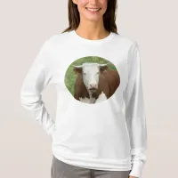 Cow in Grass Cameo Long Sleeve Shirt