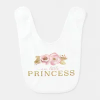Our Little Princess Blush Pink Floral Baby Bib