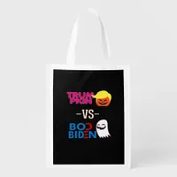 Funny Trumpkin Vs Boo Biden Halloween Design Class Grocery Bag