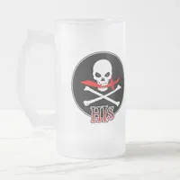 Pirate His Frosted Glass Beer Mug