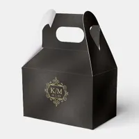 Fine Filigree Gold Wedding V2 ID871 Favor Boxes
