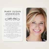 Simple Photo Memorial Prayer Card