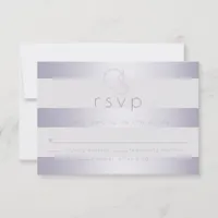 RSVP |  Violet Silver Shimmer Stripes Monogram