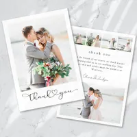 Modern Multi Picture Wedding Thank You Card