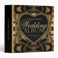 Medieval Love Satin Bronze Wedding Album Binder