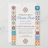 Talavera Floral Fiesta Spanish Wedding Invitation