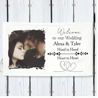 Hand in Hand, Heart to Heart | Photo Wedding Banner