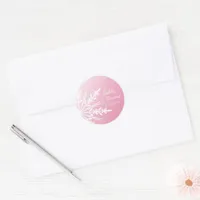 Pink Snowflake Winter Wedding Envelope Seals