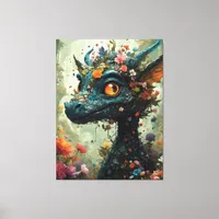 Baby Dragon Fantasy Canvas Print