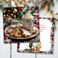 Funny Christmas Humor | Coffee and Cookies Card