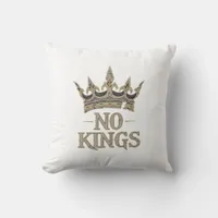No Kings In America Vintage Graphic Throw Pillow