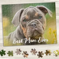 Dog Lover Simple Modern Custom Pet Photo  Jigsaw Puzzle