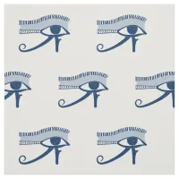 Aged Look Eye of Horus Blue and White Fabric