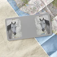 White dream horse    license plate