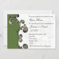 elegant green Corporate party Invitation