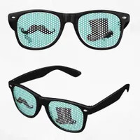 Best Man Mustache and Top Hat Adult Party Retro Sunglasses