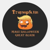 Trumpkin Halloween – Make Halloween Great Again Pu Classic Round Sticker