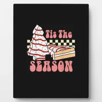 Tis The Season Christmas Tree Groovy Retro Debbie  Plaque