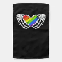 Pride - Pride Skeleton Hands With Heart 2 Classic Garden Flag