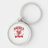 No Kings In America Since 1776 USA  Eagle Keychain