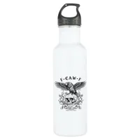 F-Caw-F Funny Crow Halloween Vintage Design Stainless Steel Water Bottle