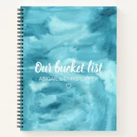 Vibrant Watercolor Our Bucket List Couple Keepsake Notebook