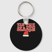 Tis Season Skeleton Pumpkin Halloween Keychain