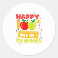 100 Days of School  Classic Round Sticker