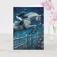 surreal night showjumping card