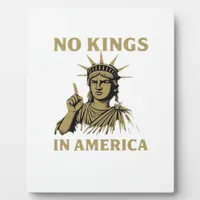 No Kings In America Statue Of  No Kings Day Protes Plaque