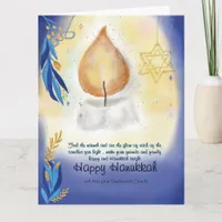 Light Candles Watercolor Happy Hanukkah  Card