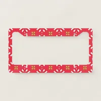 Christmas Holiday Charm Pattern 04 -  License Plate Frame