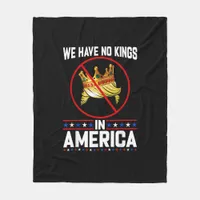 No Kings In America Save I Dissent Minimal Freedom Fleece Blanket