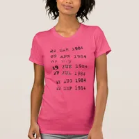 Library Stamps Date Due 1984 T-Shirt