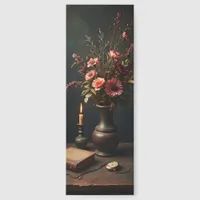 Dark Academia, Still Life Flowers Candle Two-sided Bookmarks