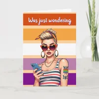 LGBTQ Lesbian Friendship | What's Up? Card
