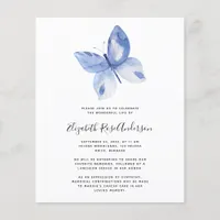 BUDGET Butterfly Celebration of Life Invitation