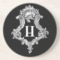 H Monogram Initial Coaster