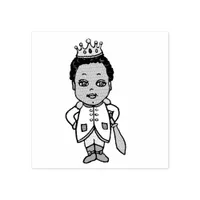 Cartoon Handsome Ethnic Prince Rubber Stamp