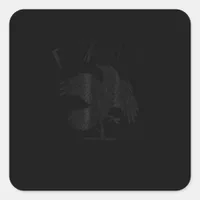 Crow, F-Caw-F Funny Bird Aesthetic Casual Square Sticker