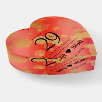 Elegant 29th Garnet Wedding Anniversary Paperweight