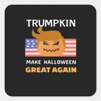 Halloween Trumpkin Classic Square Sticker
