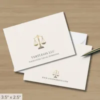 Simple Elegant Justice Scale Legal Note Card